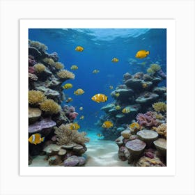 Underwater Paradise: A World of Color Coral Reef Art Print