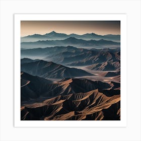 Montes Color Marron Art Print