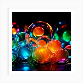 Colorful Bubbles 3 Art Print