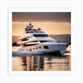 Yacht In The Water Art Print