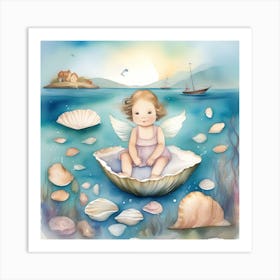 Angelika in the Shell Art Print