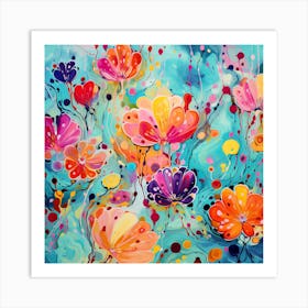 Colorful Flowers 4 Art Print