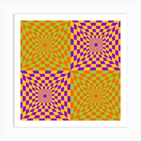 Psychedelic Squares Art Print