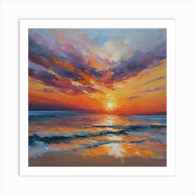 Sunset On The Beach 4 Art Print