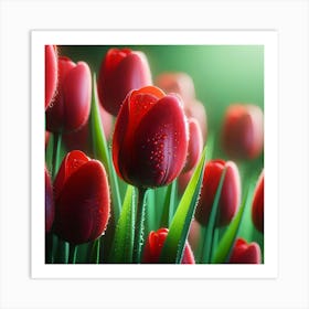 Red Tulips 2 Art Print