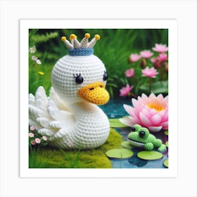 Amigurumi, Swan 2 Art Print