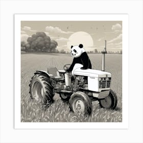 Panda Farmer Art Print