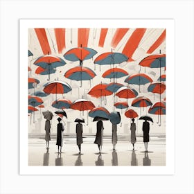 Umbrellas Art Print