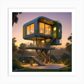 Tree House 5 Art Print