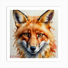 Fox Painting Art Print