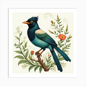 Blue Bird Art Print