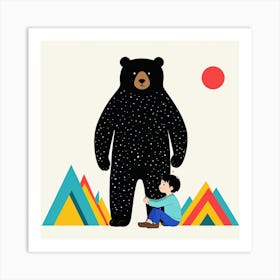 Bear And Boy 6 Poster