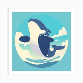 Whale Sea Ocean Fish Mammal Art Print