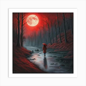 Red Moon Art Print