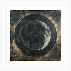 Moon In A Circle Art Print