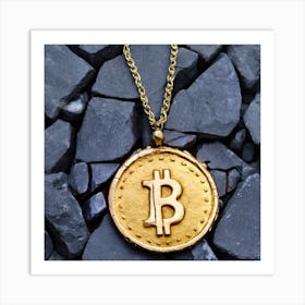 Bitcoin Necklace Art Print