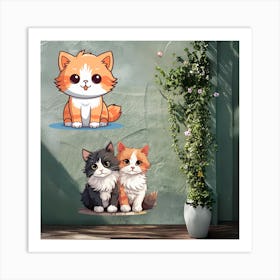 Cute Kittens Art Print