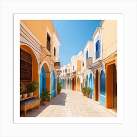 Narrow Alleyway In Morocco Art Print