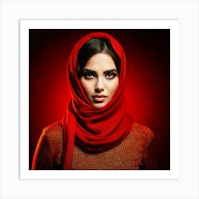 Firefly Fiery Woman With Intense Scarlet Gaze 11335 (2) Art Print