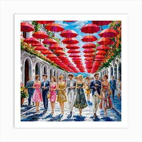 A Stunningly Vibrant Painting Depicting A Bustling Vdrporvjrs Px14ke Frlg Vqfaygsiruy8zzibskvxja Art Print