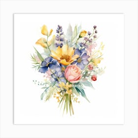 Watercolor Bouquet 2 Art Print