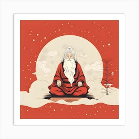 Santa Claus Meditation Art Print