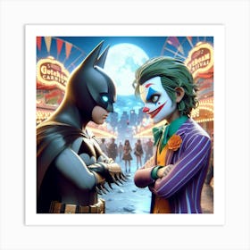 Batman And Joker Anime 2 Art Print