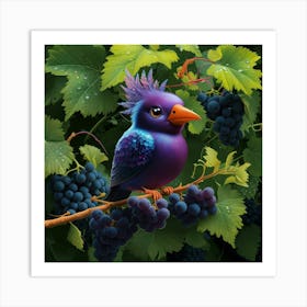 Purple Bird 1 Art Print