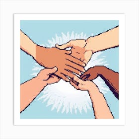 Teamwork, A Hand Reaching Out To Help Another Symbolizing Kindness And Support Art Print