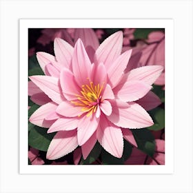 Pink Lotus Flower Art Print