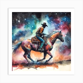 Cowboy In Space 1 Art Print