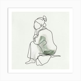 Single Line Drawing Art Print