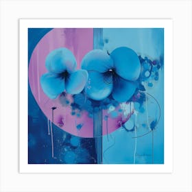 Blue flowers Art Print