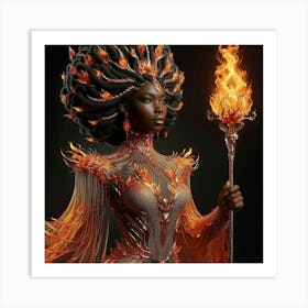 Fire Goddess-9 Art Print