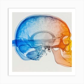 X-Ray Skull Art Print