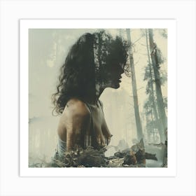 'Dark Forest' Double Exposion Art Print