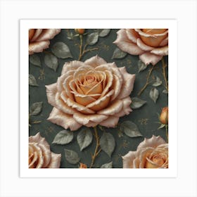 Roses Wallpaper Art Print