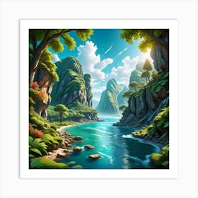 Landscape Painting 2 Art Print