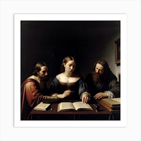 Reading Of The Scriptures Art Print