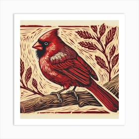 Cardinal Bird 1 Art Print