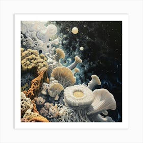 'Cosmic Mushrooms' Art Print