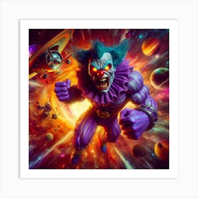 Clown In Space Art Print