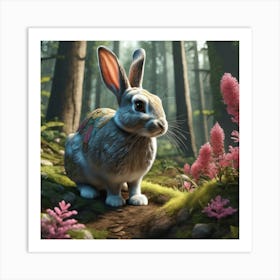 Rabbit In The Forest 109 Art Print