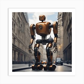 Robot In The City 102 Art Print