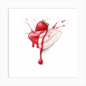 Strawberry Cream Art Print