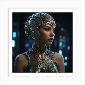 Futuristic Woman 6 Art Print