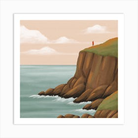 The Cliff Illustration 3 Art Print