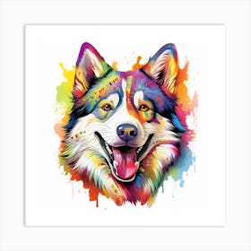 Husky Painting Art Print