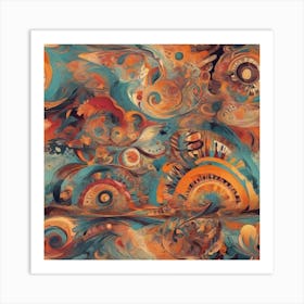 Abstraction, Boho style Art Print