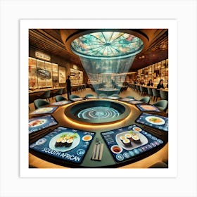 The Interior Of A Futuristic Japanese And South Af Art Print